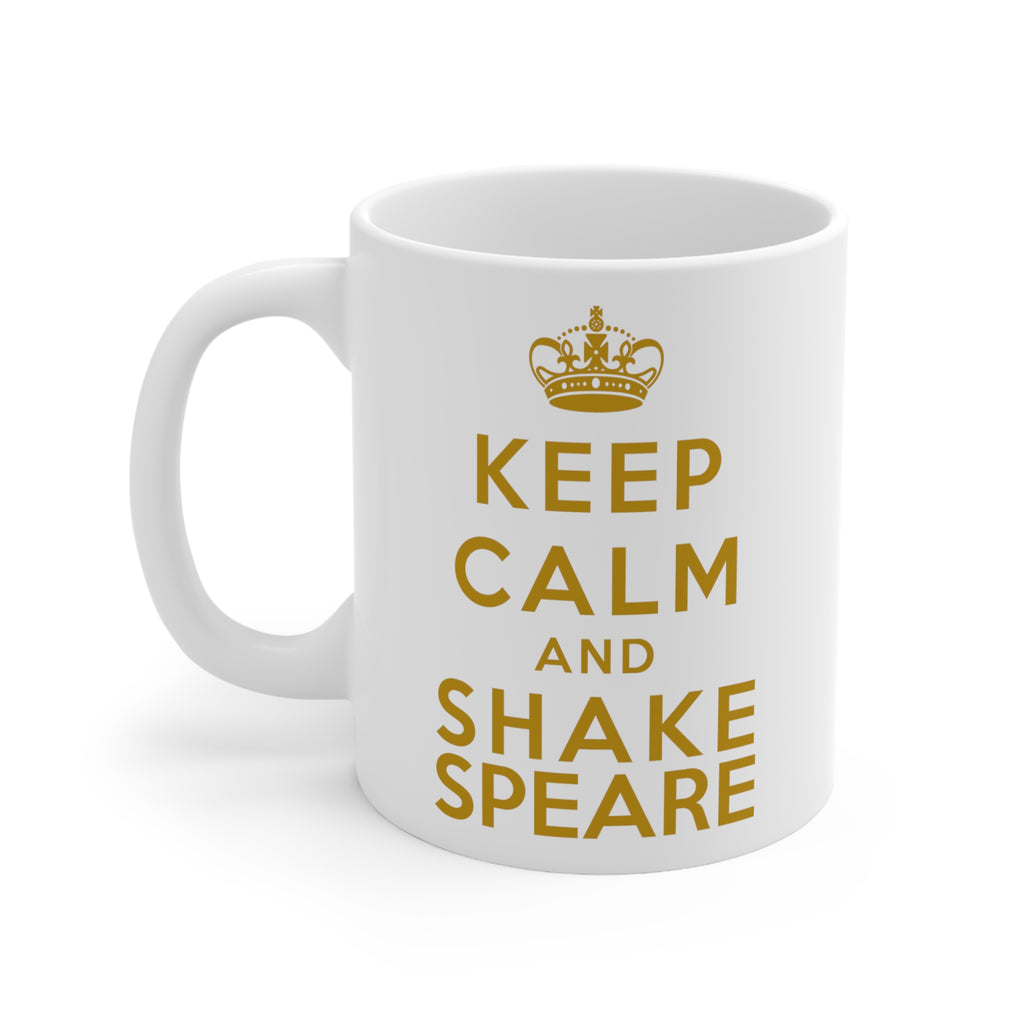 Keep Calm And Shakespeare Mug - White