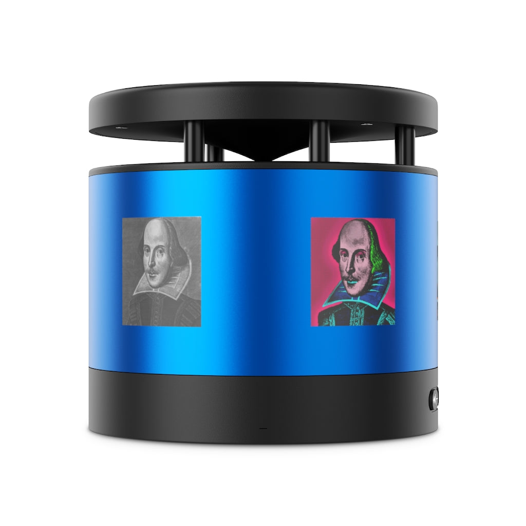 Pop Shakespeare Metal Bluetooth Speaker and Wireless Charging Pad