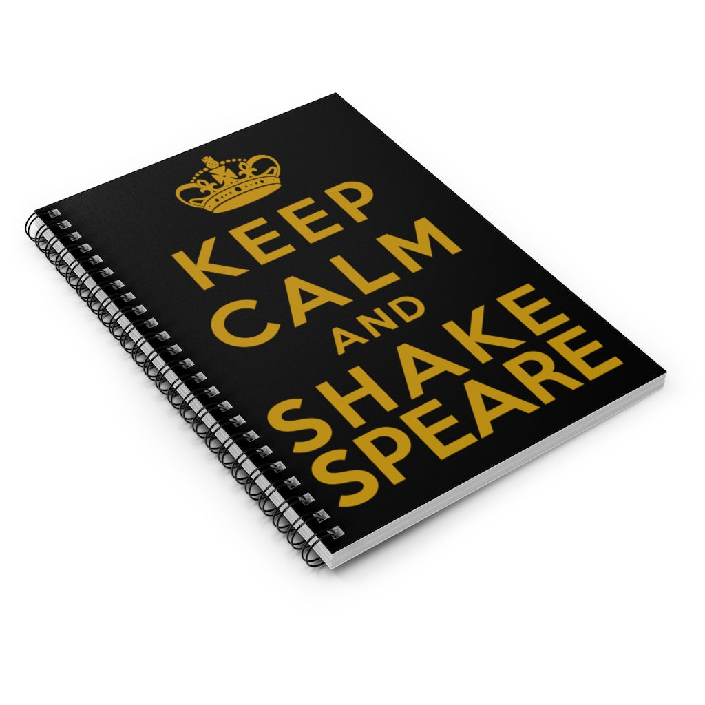 Keep Calm and Shakespeare Spiral Notebook - Ruled Line