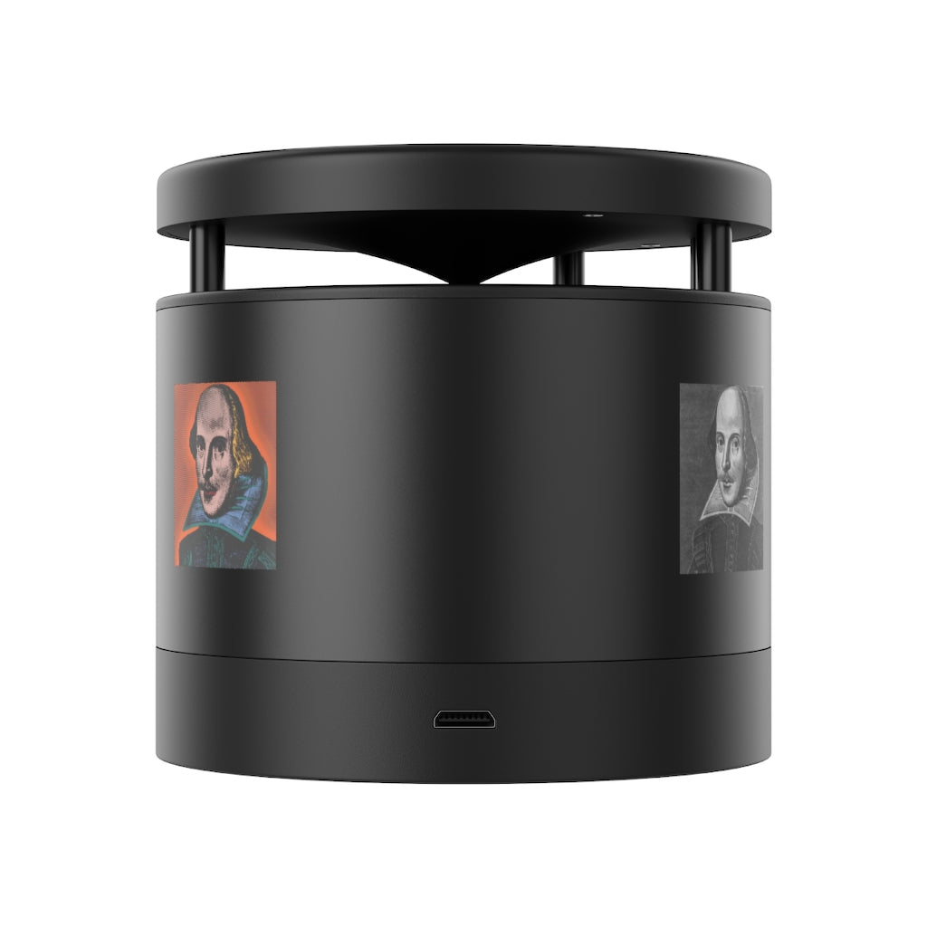 Pop Shakespeare Metal Bluetooth Speaker and Wireless Charging Pad